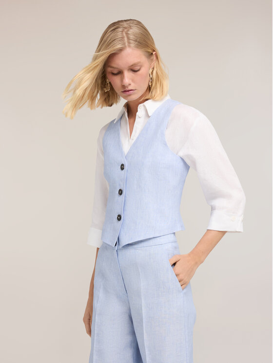 Motivi Motivi Camicia L017Q000080N0R4 Turchese Regular Fit