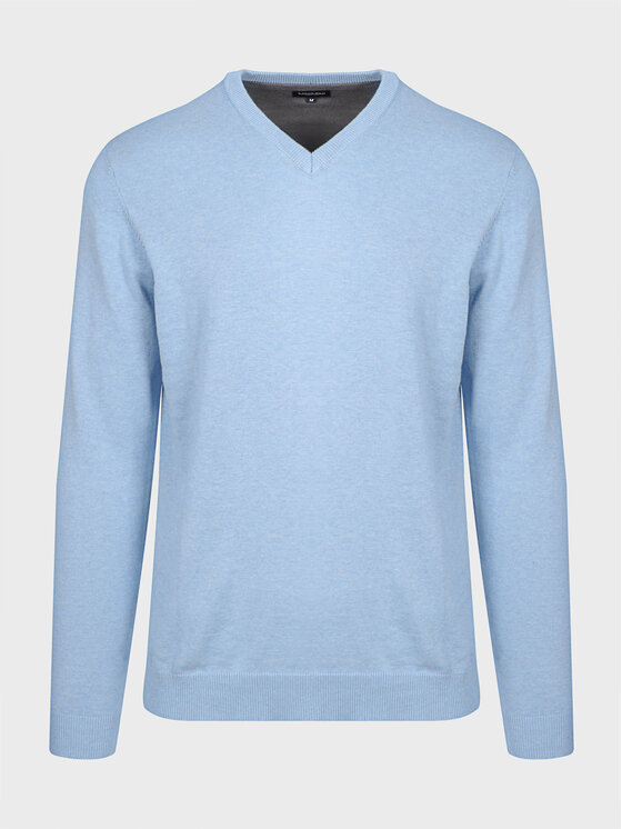 Evenemen Evenemen Sweter V-NECK GINGER Błękitny Slim Fit