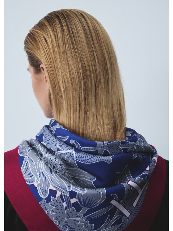 MARI PRETI MARI PRETI Foulard Floral Garden Blu