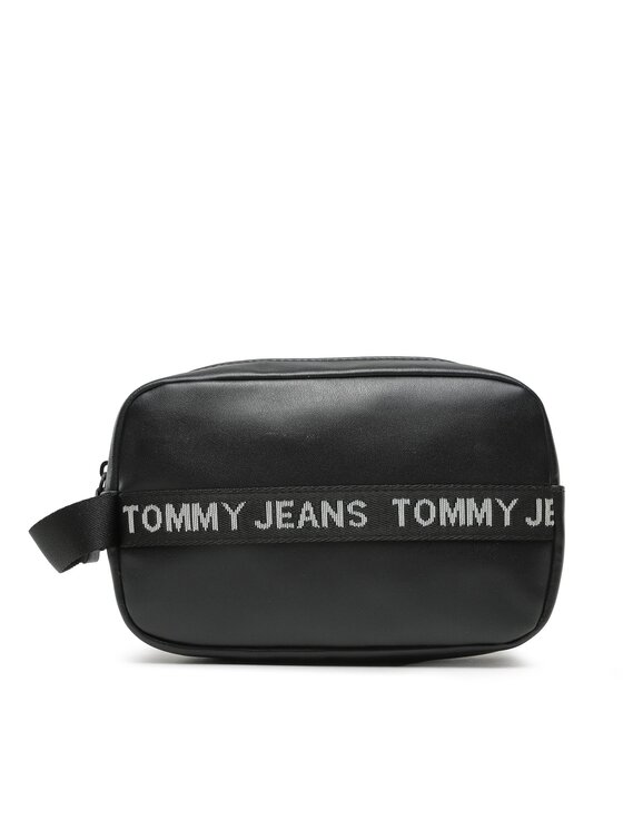 Tommy Jeans Neseser Tjm Essential Leather Washbag AM0AM11425 Crna