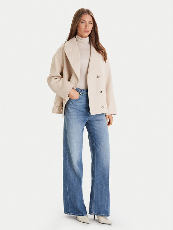 Morgan Morgan Wollmantel 252-GMOON Beige Regular Fit