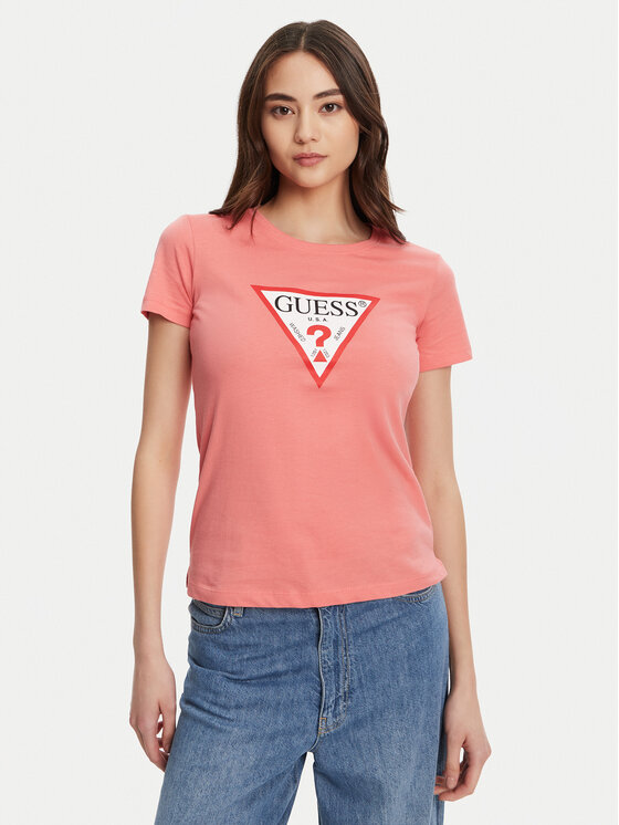 Guess Guess Tricou W1YI1B I3Z14 Coral Regular Fit