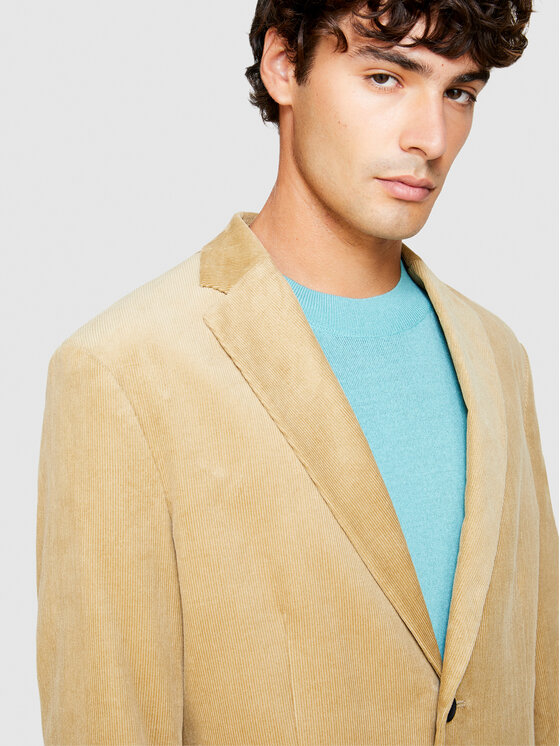 Sisley Sisley Marynarka 2SFRSW01B Beżowy Slim Fit