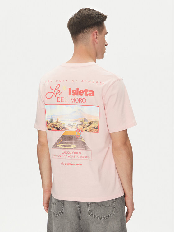 Jack&Jones Jack&Jones Тишърт Almeria 12276785 Розов Relaxed Fit