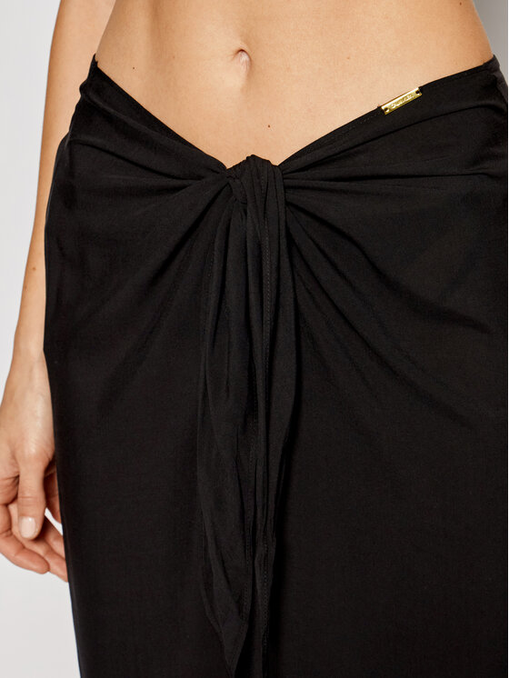 Calvin Klein Swimwear Calvin Klein Swimwear Midi sijonas KW0KW01353 Juoda Regular Fit