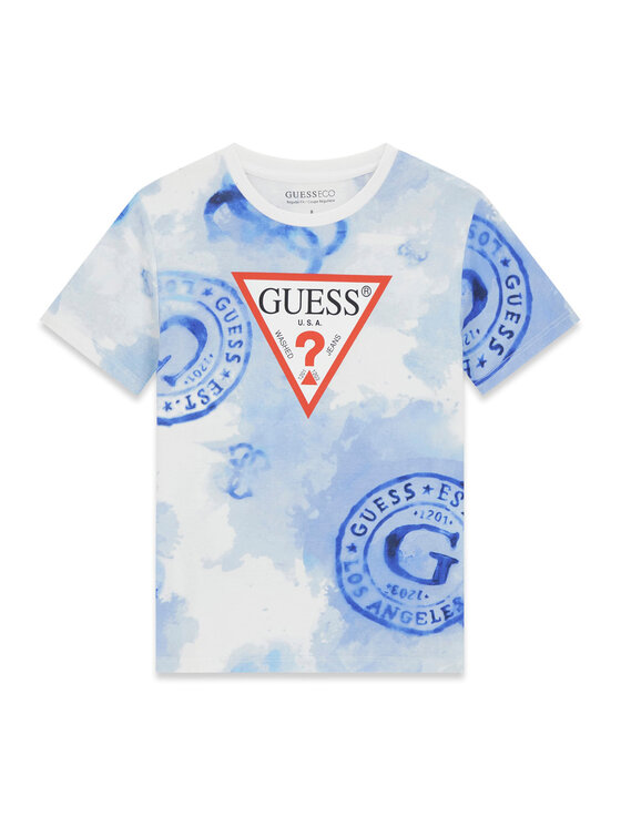 Guess Guess T-Shirt L6GI03 K8HM4 Modrá Regular Fit