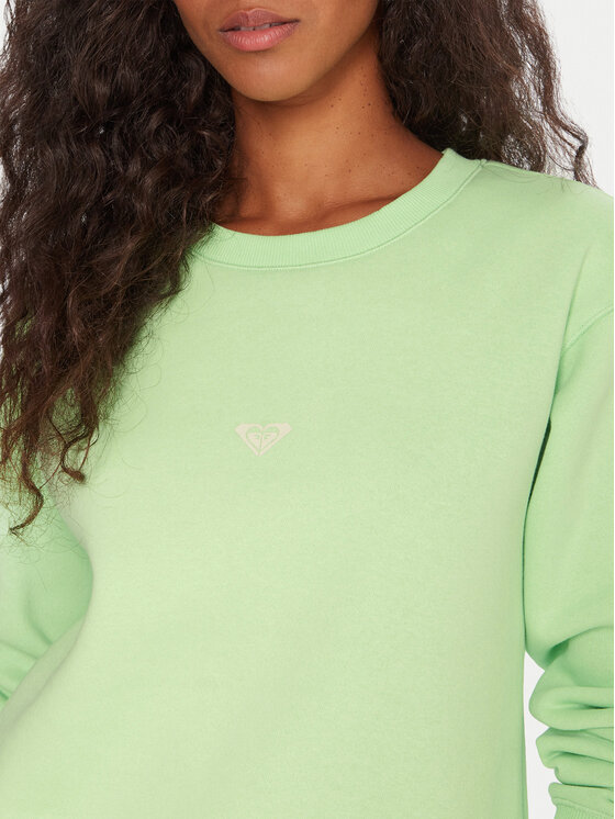 Roxy Roxy Світшот Surf Stoked ERJFT05018 Зелений Regular Fit