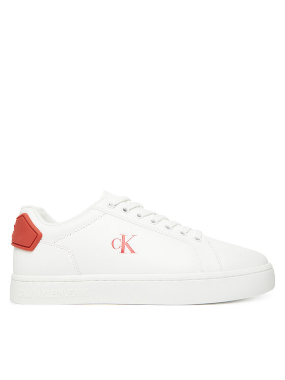 Sneakers Calvin Klein Jeans Classic Cupsole Ru Patch Lth YM0YM01297 Alb