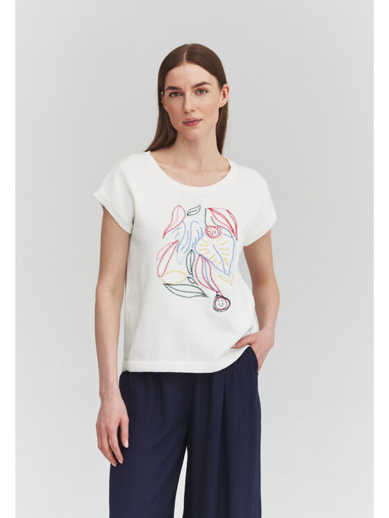 TATUUM TATUUM Halenka APELI Bílá Loose Fit