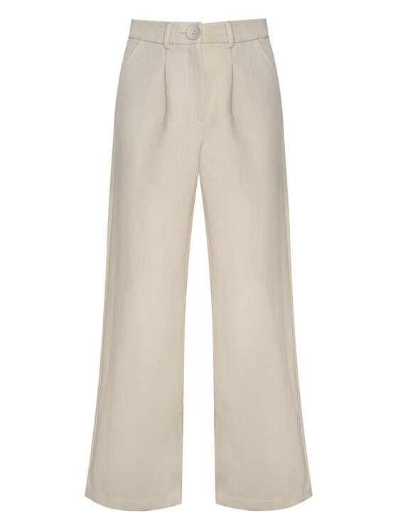 Magda Matyja Magda Matyja Spodnie materiałowe VALENTINA TROUSERS Beżowy Relaxed Fit