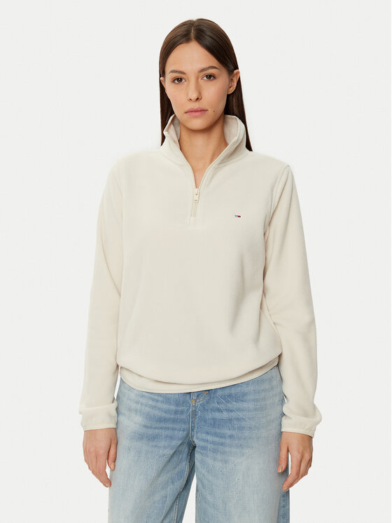 Tommy Jeans Fleecová mikina DW0DW19751 Béžová Regular Fit