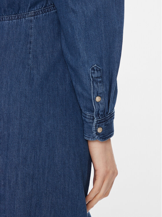Pepe Jeans Pepe Jeans Sukienka jeansowa Julie PL953449 Niebieski Slim Fit
