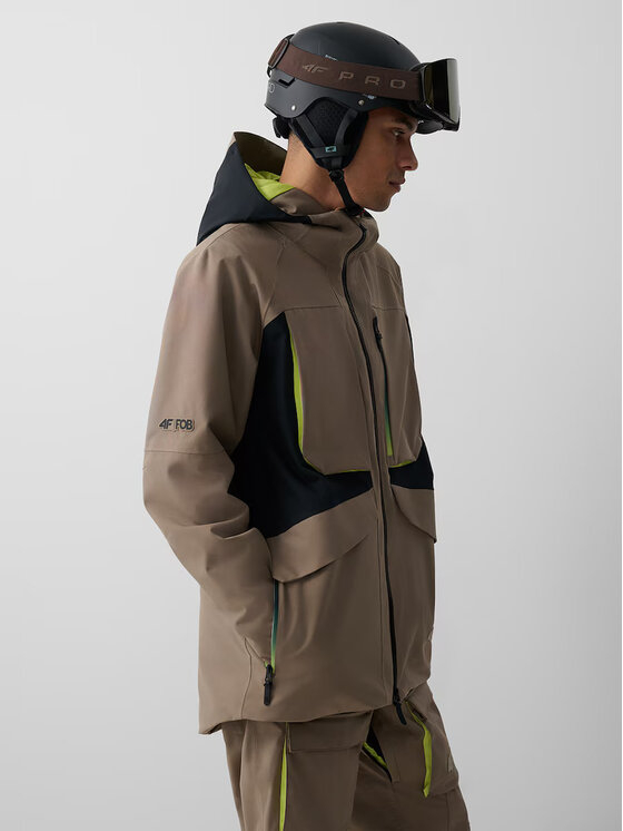 4F 4F Kurtka snowboardowa FOB Brązowy jasny Regular Fit