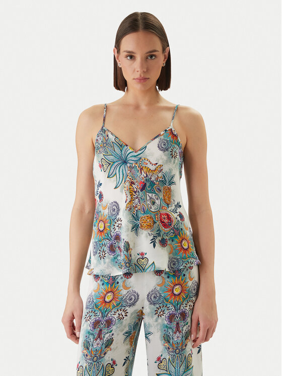 Just Cavalli Just Cavalli Bluza 80PAM201 NS837 Svetlo modra Relaxed Fit