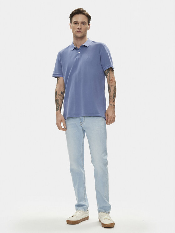 Lee Lee Polo 112349954 Niebieski Regular Fit