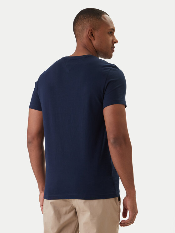 Tommy Hilfiger Tommy Hilfiger Тишърт Logo MW0MW11797 Тъмносин Slim Fit