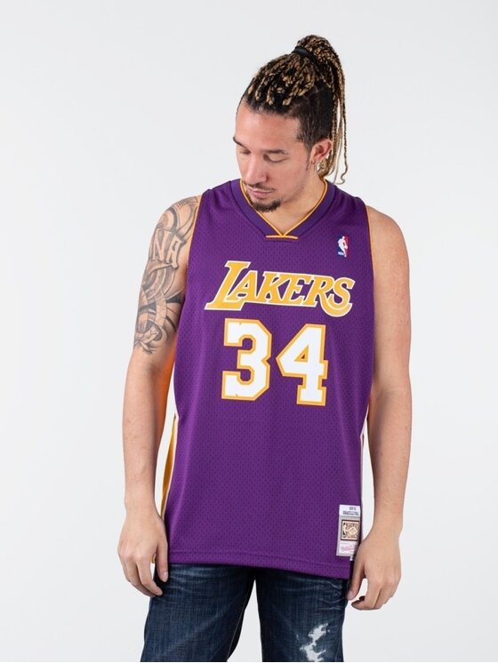 Mitchell & Ness Mitchell & Ness Smanicato NBA SWINGMAN JERSEY LAKERS 99-00 SHAQUILLE O`NEAL Viola Regular Fit