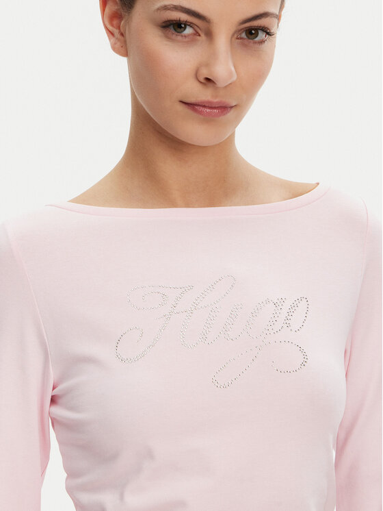 HUGO HUGO Blúz 50537227 Rózsaszín Slim Fit