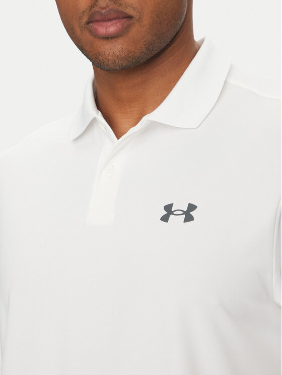 Under Armour Under Armour Тениска с яка и копчета Matchplay 1377374 Бял Regular Fit
