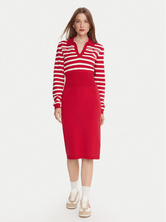 Liu Jo Liu Jo Strickkleid TF5215 MS63L Rot Regular Fit