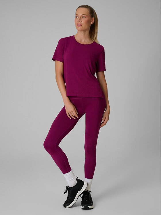 4F 4F Koszulka techniczna BASIC+ Bordowy Loose Fit
