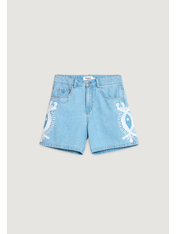 Desigual Desigual Jeans kratke hlače Wakand 26SWDD45 Modra Relaxed Fit