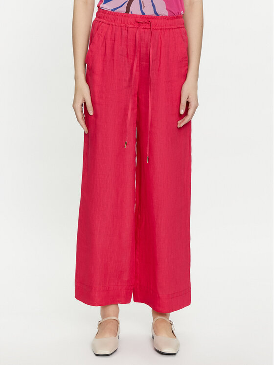 Marella Marella Hlače iz tkanine Apogeo 2413131084 Roza Relaxed Fit