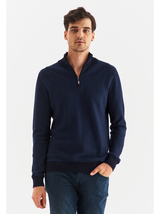 Pako Lorente Pako Lorente Sweter P22WF-2X-018 Granatowy Classic Fit