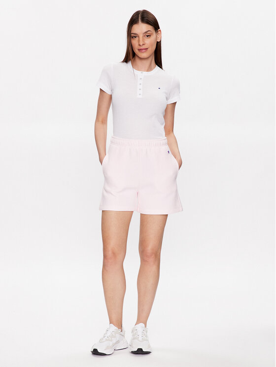 Champion Champion Športne kratke hlače Minimal Reverse Weave 116247 Roza Regular Fit
