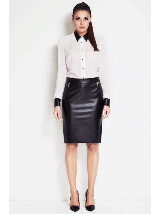 Awama Awama Koszula A050 Écru Basic Fit