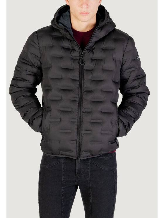 REPLAY REPLAY Kurtka skórzana M8401.000.84168N Czarny Modern Fit