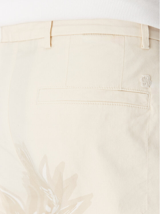 BOSS BOSS Pantaloncini di tessuto C-Karlos 50538839 Écru Regular Fit
