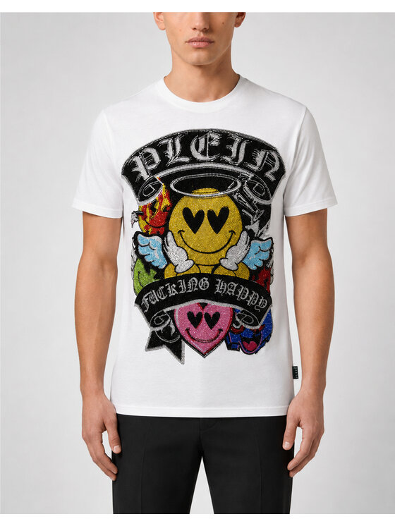 PHILIPP PLEIN PHILIPP PLEIN T-Shirt 31664 Bílá Regular Fit