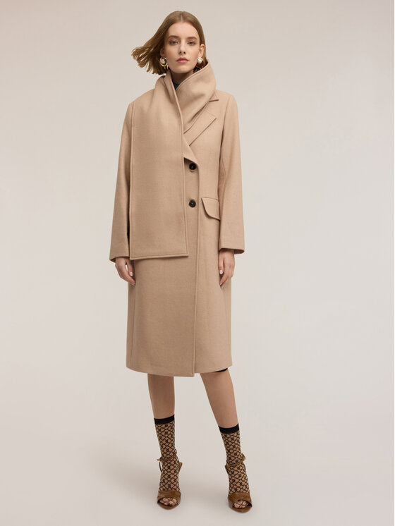 Motivi Motivi Cappotto invernale 0006Q100635N012 Crema Regular Fit