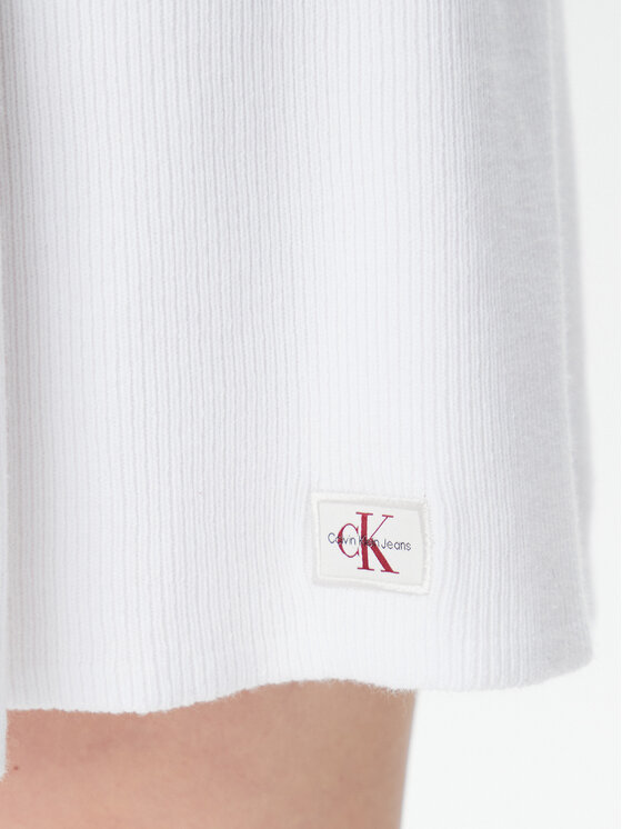 Calvin Klein Jeans Calvin Klein Jeans Sukienka codzienna J20J225269 Biały Slim Fit
