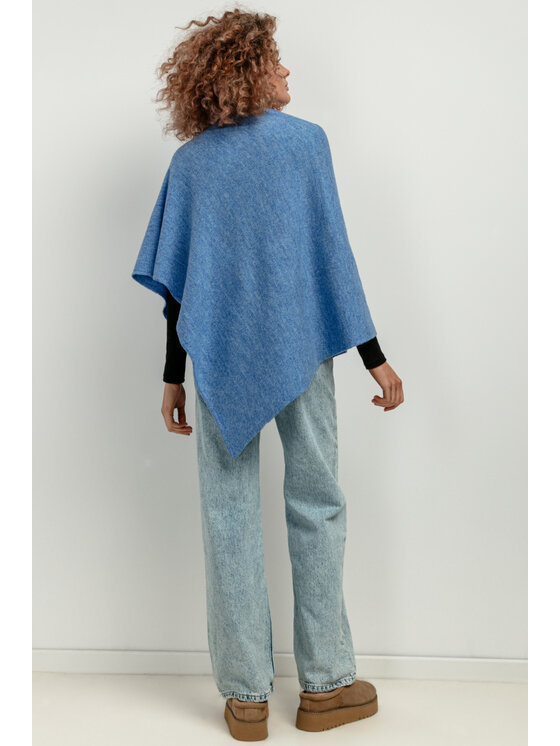 Tessita Tessita Ponczo T419/10/OneSize Niebieski Loose Fit