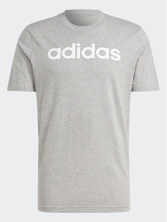 adidas adidas Póló Essentials Single Jersey Linear Embroidered Logo T-Shirt IC9277 Szürke Regular Fit