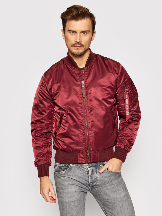Alpha Industries Bomber Battlewash 191118 Bordeaux Regular Fit Modivo