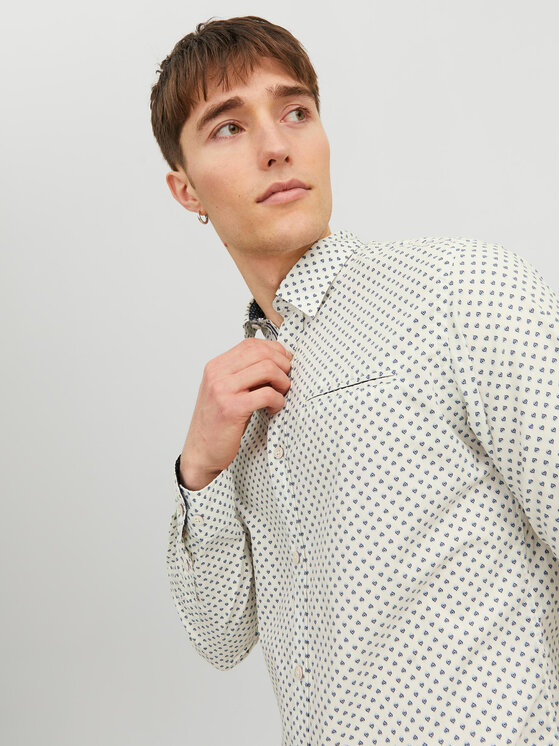Jack & Jones Jack & Jones Koszula 12235969 Biały Slim Fit