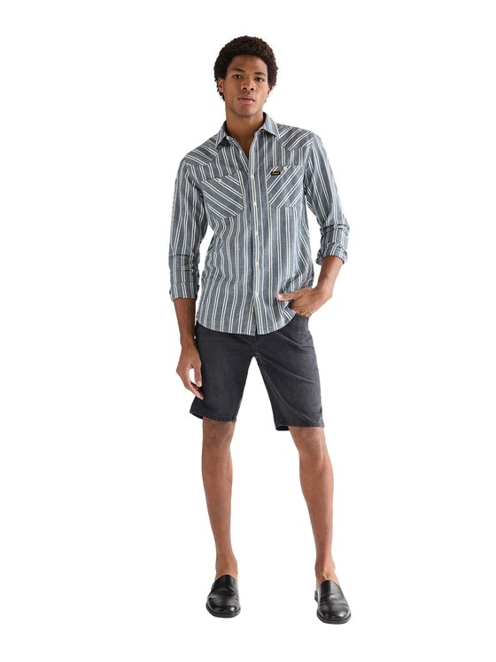 Wrangler Wrangler Szorty jeansowe Texas Short Czarny Regular Fit