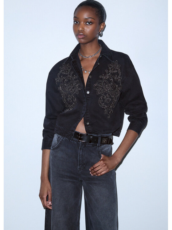Liu Jo Liu Jo camicia di jeans UF6193D037287520 Nero Regular Fit