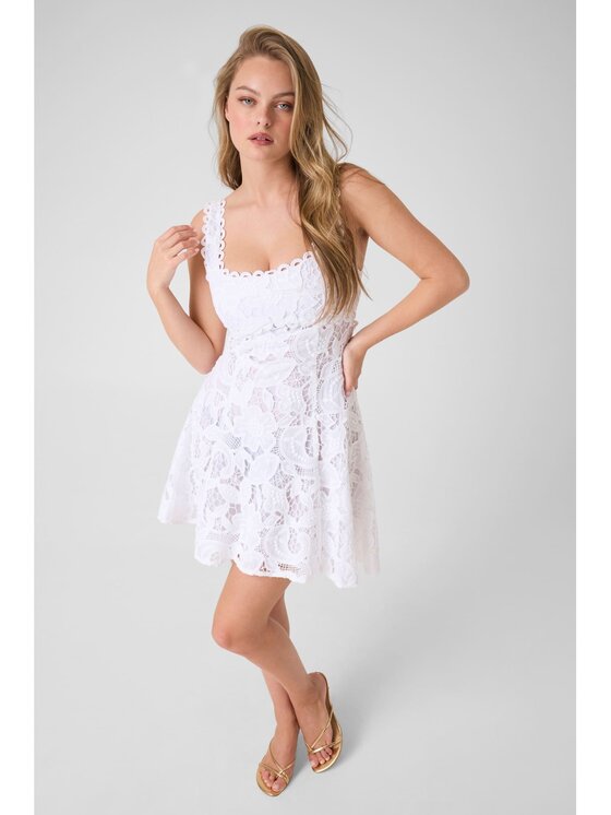 Guess Guess Každodenní šaty 183102 Bílá Classic Fit