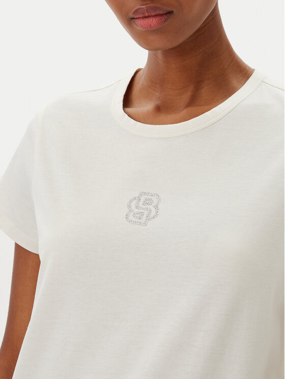 BOSS BOSS Tričko Eventsa7 50537598 Écru Regular Fit