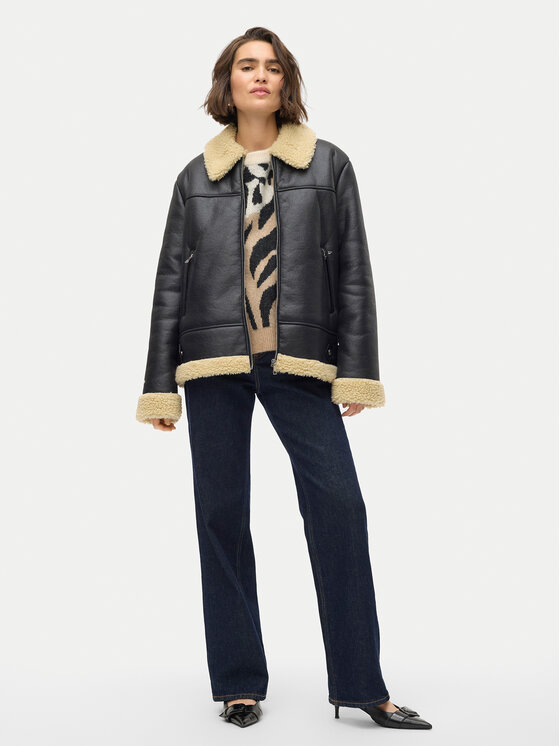 Vero Moda Vero Moda Dirbtinės odos striukė Kay 10310165 Juoda Regular Fit