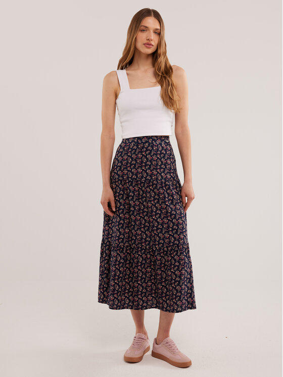 BIG STAR BIG STAR Spódnica midi VENDI Kolorowy Comfort Fit