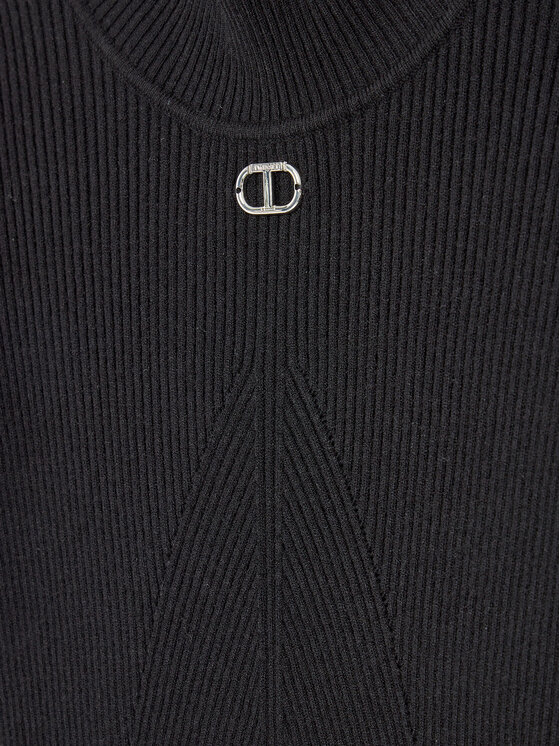 TWINSET TWINSET Φόρεμα καθημερινό 242GJ3121 Μαύρο Regular Fit