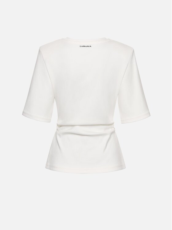 La Mania La Mania T-Shirt LOGAN Biały Basic Fit