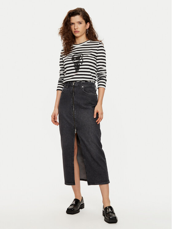KARL LAGERFELD KARL LAGERFELD Blúzka A1W17137 Čierna Regular Fit