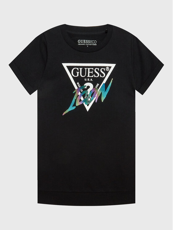 Guess Haljina Za Svaki Dan K3RK01 KB4O0 Crna Regular Fit