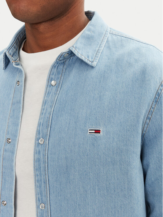 Tommy Jeans Tommy Jeans džínová košile DM0DM21146 Modrá Regular Fit
